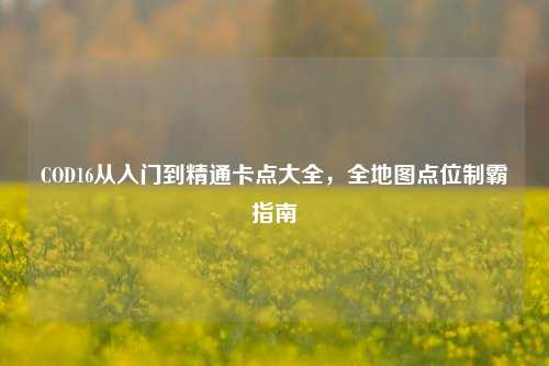 COD16从入门到精通卡点大全，全地图点位制霸指南