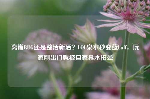 离谱BUG还是整活新活？LOL泉水秒变蓝buff，玩家刚出门就被自家泉水拍晕
