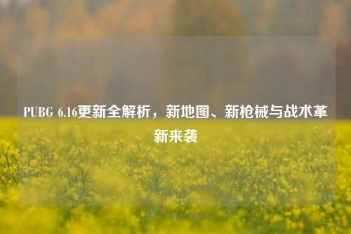 PUBG 6.16更新全解析，新地图、新枪械与战术革新来袭