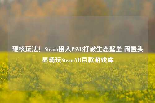 硬核玩法！Steam接入PSVR打破生态壁垒 闲置头显畅玩SteamVR百款游戏库