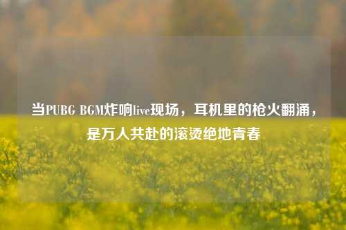 当PUBG BGM炸响live现场，耳机里的枪火翻涌，是万人共赴的滚烫绝地青春